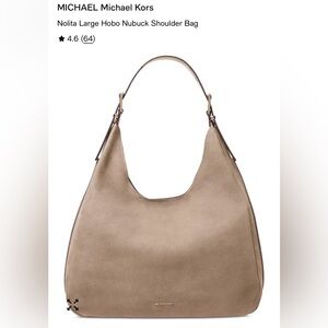 MICHAEL Michael Kors Nolita
Large Hobo Nubuck Shoulder Bag in Birch